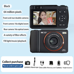 H14กล้องดิจิตอล4K ใหม่2.4 "หน้าจอ64MP ภาพถ่าย16X ซูมดิจิตอลโฟกัสอัตโนมัติไฟฉายแบตเตอรี่ลิเธียมกล้อง vlogging - Product Image 3