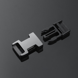 Hebilla deslizante de aleación de zinc, hebilla de cinturón ajustable negra para cinturones, accesorios para bolsos, color sólido duradero, primavera 2022 - Product Image 2