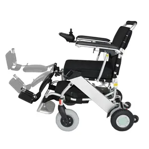 Offroad Power Motorised Aluminum Wheel Chair Folding Lightweight Electric Wheelchair with Joystick Controller Made in China