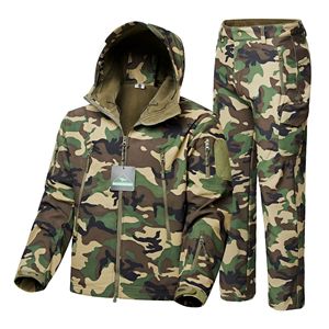 Realtree Camo Winter Men Quiet Pantalones impermeables y chaqueta Ropa de caza Traje - Product Image 2