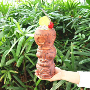 Hot Sale Handmade Ceramic <strong>Skull</strong> <strong>Mug</strong> Head Stack Tiki <strong>Mug</strong> Cocktail Ceramic Tiki Tumbler <strong>Skull</strong> Bone <strong>Mug</strong> for Tiki bar - Product Image 3