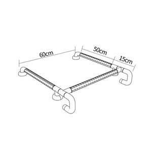 Barras de apoyo ZS para lavabo, de plástico y acero inoxidable, antideslizantes, montadas en la pared, para personas mayores y discapacitadas, diseño moderno - Product Image 4