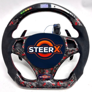 Volante in Pelle Nappa Personalizzato per BMW E90 E92 E93 E82 E87 <span class=keywords><strong>M</strong></span> Sport con Fondo Piatto da Corsa - Product Image 3
