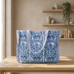 Handmade Indian Quilted Padded Cotton Bohemian Tote <b>Bags</b> Eco-Friendly <b>Foldable</b> Zipper Closure Summer Spring Women Solid Color - Product Image 3