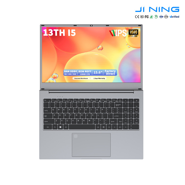 Factory Wholesale 15.6'' 13TH Intel Core i5 Laptop Windows11 8GB DDR4 RAM Multiple Interfaces Custom Logo Bulk Order Notebook PC