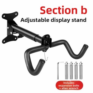 Supporto <span class=keywords><strong>da</strong></span> Parete Telescopico a <span class=keywords><strong>Doppio</strong></span> Gancio per Biciclette <span class=keywords><strong>da</strong></span> Montagna, <span class=keywords><strong>Portabici</strong></span> <span class=keywords><strong>da</strong></span> Interno - Product Image 5