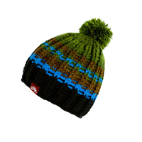 Bonnet tricoté personnalisé en jacquard épais à pompon, motif camouflage de personnage de dessin animé, 100 % acrylique, unisexe, numérique
