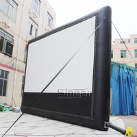 Écran de cinéma gonflable extérieur 8*4,5m, écran de projection frontal en PVC imperméable, qualité commerciale, certifié CE