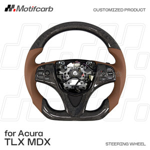พวงมาลัยคาร์บอนไฟเบอร์แบบรังผึ้งสั่งทำพิเศษ พร้อมหุ้มหนัง สำหรับ Acura TLX MDX A-Spec PMC ปี 2015-2020 อัพเกรดภายใน - Product Image 2