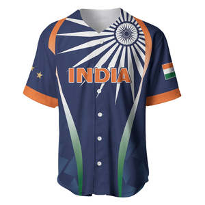 Inde Jour de l'Indépendance Baseball Jersey Indien Paisley Motif En Gros Haute Qualité À Manches Courtes Baseball Chemises Surdimensionné - Product Image 5