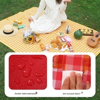Tapis de pique-nique portable, imperméable, anti-sable, imprimé, pliable, accessoires de camping pour la plage, le camping et les pique-niques