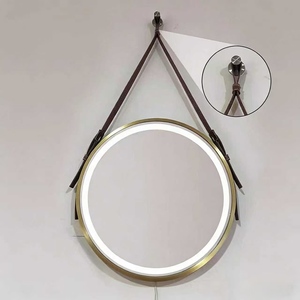 Miroir de salle de bain à cadre en alliage d'aluminium, miroir rond suspendu, miroir de maquillage et de coiffure, miroir décoratif mural - Product Image 2