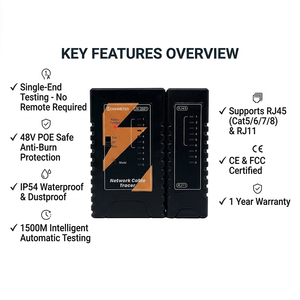 Testeur de réseau unique, protection antistatique, haute précision, garantie 1 an, idéal pour l'électronique sensible et les environnements de <span class=keywords><strong>laboratoire</strong></span> - Product Image 5