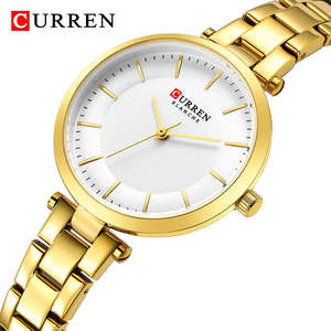 Montre-bracelet CURREN 9054 pour femme, simple, bleue, à quartz, bracelet en acier inoxydable, élégante, étanche, ovale, 16 mm, sportive, pour robe - Dames - Product Image 2