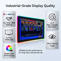 Monitor de Pantalla Táctil LED de 21.5, 23.8 y 27 Pulgadas, Pantalla Táctil 3M/ELO RS232 USB con Halo LED para Máquinas de Juegos de Habilidad