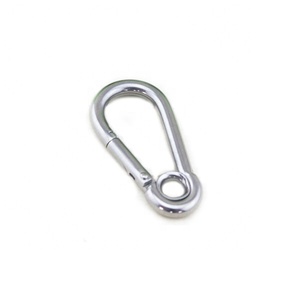 Bag Locking Swivel Climbing Snap Hook Carabiner Clips Custom Logo Shaped Keychain Stainless Steel Metal Carabiner With Eyelet
