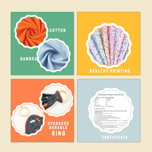 Juego de Baberos para Bebé, Material de Algodón, Impermeables, con Estampados Adorables, para 0-9 <span class=keywords><strong>Meses</strong></span>, Bajo Costo, Reemplazables - Product Image 2