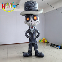 Vente en gros de personnages géants effrayants pour Halloween Diable de la mort Décoration extérieure gonflable pour Halloween