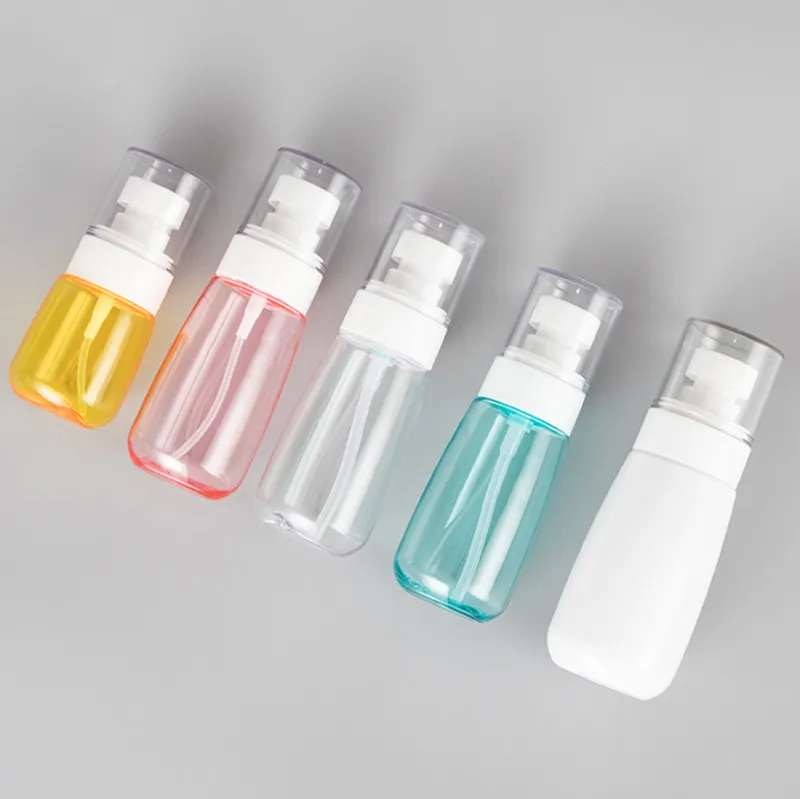 ホットセール卸売空30ml 60ml 80ml 100mlクリアピンク化粧品ポケットトラベルペットプラスチックミストポンプスプレーボトル