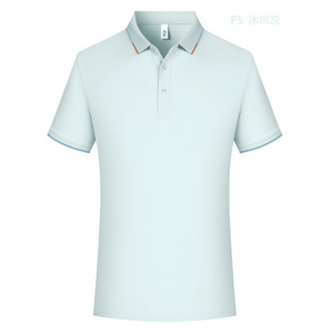 Polo Negro de Manga Corta con Ribete en Contraste, Nailon, Color Sólido, para Uso Diario - Product Image 3