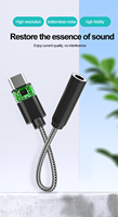 Adaptador DAC USB-C a 3.5mm de Alta Fidelidad, Decodificador de Audio Digital de 32 Bits y 384 KHz, para Altavoces, Smartphones, PC, Auriculares, Micrófonos/Monitores, Niquelado