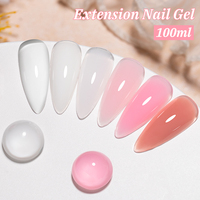 MTSSII 100ml Gel UV Résine Liquide pour Extension d'Ongles, Vernis à Tremper, 6 Couleurs, Longue Durée, Non Toxique, Séchage LED/UV