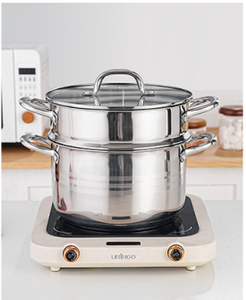 Ensemble d'ustensiles de cuisine en acier inoxydable à double fond moderne de 13 pièces ensemble d'ustensiles de cuisine casserole à grille vapeur ensemble de casseroles en métal épaissi - Product Image 5