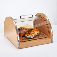 Équipement de banquet d'hôtel présentoir de nourriture en bois présentoir de gâteau avec la décoration de buffet de couverture