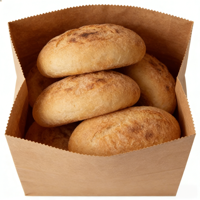 Sacs à emporter en papier kraft classique écologiques imprimés flexo avec logo personnalisé gratuit pour les restaurants