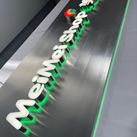 Panneaux électroniques muraux d'extérieur pour magasin, publicité avant 3d, signalisation d'entreprise, logo de magasin, lettres de canal en acrylique, enseignes électroniques à led lumineuses