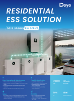 Système solaire Deye RW-F16 51,2V 300Ah 16KW, stockage d'énergie, batterie au lithium LiFePO4 de qualité A