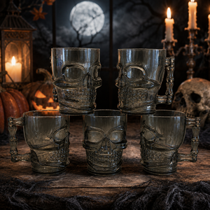 Jarra de Plástico con Forma de Calavera de 20oz, Estilo Gótico Oscuro, Temática de Terror, Diseño de Esqueleto Espeluznante - Product Image 5