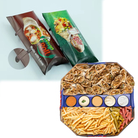 Maßgeschneiderte Arabische Shawarma-Box zum Mitnehmen, Döner Kebab Box mit Dip-Becher-Teiler, Papierverpackung für Grillfleisch und Pitabrot