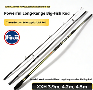 Canne à pêche de <span class=keywords><strong>surf</strong></span> XXH en fibre de carbone super résistante, action rapide, poignée EVA, pour eau salée, gros poissons, longue portée, 3,9 m, vente en gros - Product Image 1