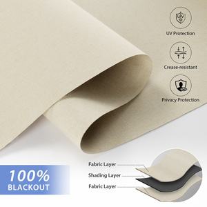 Stores enrouleurs ZSTARR avec tissu double face <span class=keywords><strong>beige</strong></span> en <span class=keywords><strong>lin</strong></span>, système à ressort, stores enrouleurs d'intérieur - Product Image 2