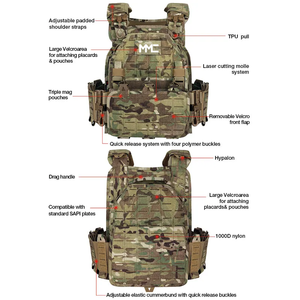 เสื้อกั๊กยุทธวิธี MMC VT-6094A 1000D โพลีเอสเตอร์ สำหรับเกม CS ล่าสัตว์ ตัดด้วยเลเซอร์ พร้อมสายรัดหน้าอก - Product Image 6