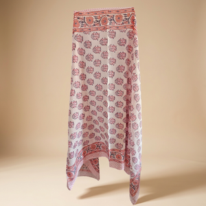 Wholesale 100% Cotton Eco-Friendly Dabu Printed Floral <b>Sarong</b> Pareo <b>Wrap</b> One-Piece <b>Beach</b> Bikini Cover-Up Unisex - Product Image 3