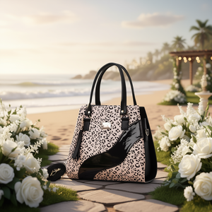 Bolso de Mano para Mujer Fana Marian, Diseño de Leopardo, Cuero PU, Forma Cuadrada, Bolso Casual de Playa con Marco Resistente y Cierre de Solapa - Product Image 2