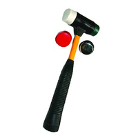 Maillet en caoutchouc blanc avec manche en bois, poignée striée, antichoc, micro-billes, pour pose de plancher, lames de lit, bricolage, OEM, direct usine