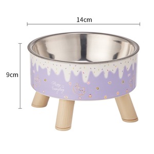 Anti-Tip Stainless Steel Pet Bowl - Elevated <b>Cat</b> Dog <b>Feeder</b> - Product Image 2