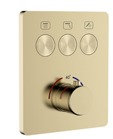 Robinet de douche thermostatique encastré à 2 voies avec bouton poussoir mural pour salle de bain