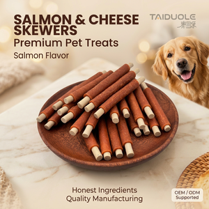 Pinchos de Salmón y Queso Suaves y Masticables, Golosinas para Perros, Recompensa de Entrenamiento para Perros Pequeños y Medianos, Cachorros y Perros Mayores - Product Image 1