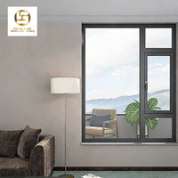 Ventanas Abatibles de Aluminio con Doble Vidrio para Ahorro de Energía, NFRC AS2047, para Proyectos Comerciales y Hoteles, Ventanas con Manivela para Cocina y Baño