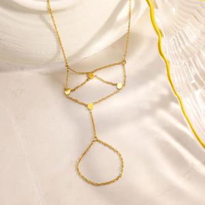 Bracelet plaqué or à motif de grille géométrique pour femme de bureau, bijoux de mode - Product Image 3