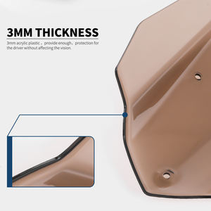 XXUN-Deflector de viento para parabrisas de motocicleta, con soporte de montaje para <span class=keywords><strong>Yamaha</strong></span> <span class=keywords><strong>MT</strong></span>-<span class=keywords><strong>03</strong></span> MT03 <span class=keywords><strong>MT</strong></span> <span class=keywords><strong>03</strong></span> 2016 2017 <span class=keywords><strong>2018</strong></span> 2019 - Product Image 4