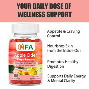 Gummies au vinaigre de cidre de pomme OEM avec vitamine B, iode et folate – Soutient l'énergie quotidienne, la clarté mentale et favorise une digestion saine - Product Image 3