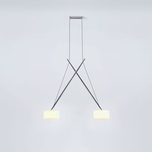 Lustre suspendu rectangulaire, ampoule LED E27, commande par interrupteur, garantie de 2 ans - Product Image 1
