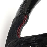 Volant sport en fibre de carbone avec LED, fond plat, remplacement premium, 2013-2014 W204 personnalisé