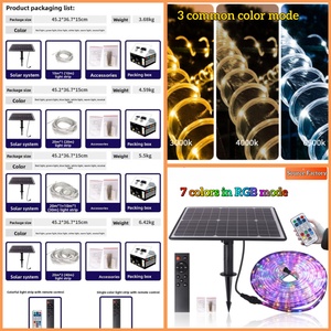 Othc <span class=keywords><strong>LS</strong></span> năng lượng mặt trời chuỗi ánh sáng không thấm nước linh hoạt 360 ° Ống IP65 <span class=keywords><strong>LED</strong></span> Strips cho ngoài trời sân vườn sân sau Patio boong cây trang trí nội thất - Product Image 6