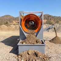 Tamis rotatif industriel mobile pour copeaux de bois, corps en acier à haute teneur en carbone, tamis réglable, conception personnalisée disponible